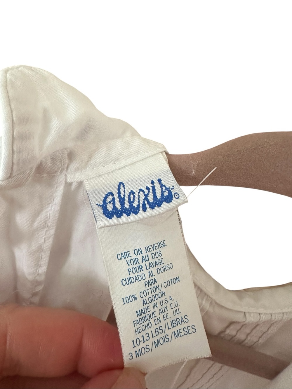 Vintage Alexis Baby White Bubble Romper, 3 months - Picture 8 of 8